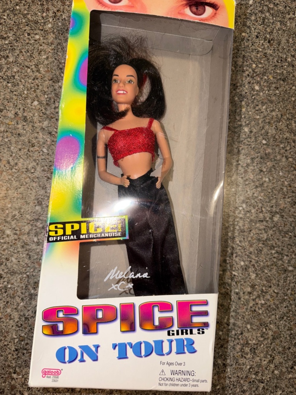 1998 Spice Girls Mel B Doll in Red Crop Top & Black Pants